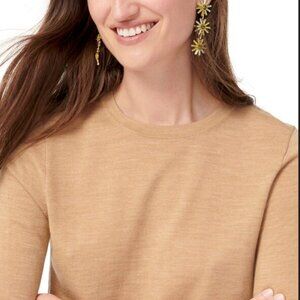 J.Crew Carolyn fitted Crewneck Sweater in Merino Wool - Camel Size Small